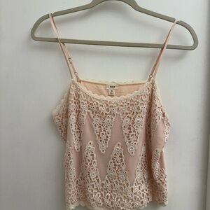 Embellished Pink Crop Camisole